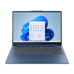 Lenovo IdeaPad Slim 3 16IRU8 Intel® U U300 Ordinateur portable 40,6 cm (16") WUXGA 8 Go LPDDR5-SDRAM 512 Go SSD Wi-Fi 6 (802.11ax) Windows 11 Home Allemand Bleu