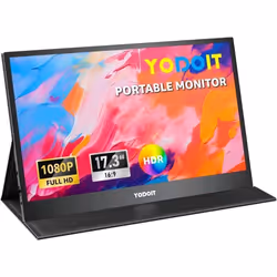 Écran Portable - Yodoit - 173 pouces - 1920 x 1080 FHD - IPS - USB Type C - HDMI