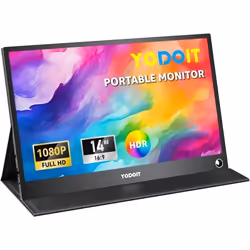 Écran Portable - Yodoit - 14 pouces - FHD IPS - Haut-parleurs USB Type C - Ultra-portable