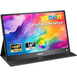 Écran Portable - Yodoit - 14 pouces - FHD IPS - Haut-parleurs USB Type C - Ultra-portable