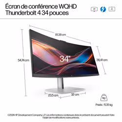 HP Series 7 Pro Écran de conférence WQHD 34 pouces - 734pm - Vue supplémentaire 4