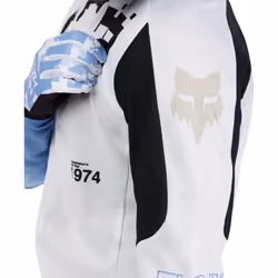 FOX 180 Digi Image Maillot de motocross, blanc, taille L pour Hommes