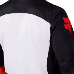 FOX 180 Flow Maillot de motocross, blanc-rouge, taille L pour Hommes