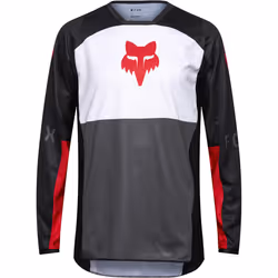 FOX 180 Flow Maillot de motocross, blanc-rouge, taille XL pour Hommes