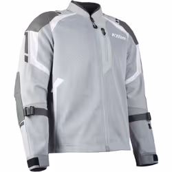 Klim Induction Pro 2025 Blouson en cuir/textile en maille de moto perforée, gris-blanc, taille M pour Hommes
