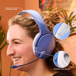 HyperX Cloud Jet – Casque de jeu sans fil (bleu clair)