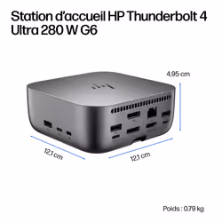 HP Station d'accueil Thunderbolt 4 Ultra G6 280 W - Vue supplémentaire 3