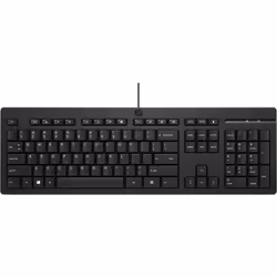 HP 125 Wired Keyboard, Taille réelle (100 %), Avec fil, USB, Noir