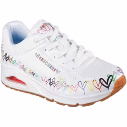 Baskets Skechers Uno - Love All Aroun Blanc Femme