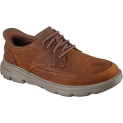 Chaussures À Lacets Pour Hommes En Cuir Marron Foncé