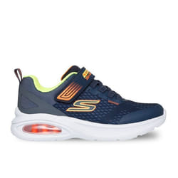 Baskets - SKECHERS - Microspec Max Advance Squad-Pacer - Bleu - Fermeture adaptative (Scratch/Lacets) - Semelle Skech-Air®