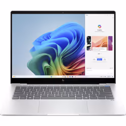 HP OmniBook X Laptop 14-fe1000nf, Argent glacier, Finition anodisée et sablée, gris clair, Version d'essai de 1 mois pour les ...
