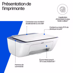 HP DeskJet 2922 Sans fil All-in-One Couleur Imprimante - Vue supplémentaire 3