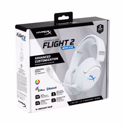 HyperX Cloud Flight 2 - Wireless Gaming Headset (White) - Vue supplémentaire 2