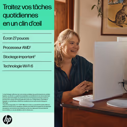 HP All-in-One 27-cr0060nf PC AMD Ryzen™ 7 16 Go DDR4-SDRAM 512 Go SSD - Vue supplémentaire 4