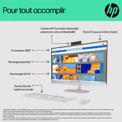 HP All-in-One 27-cr0061nf PC AMD Ryzen™ 5 16 Go LPDDR5-SDRAM 512 Go SSD