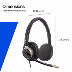 HP Poly Micro-casque filaire USB binaural Mission 825 - Vue supplémentaire 4