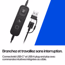 HP Poly Micro-casque filaire USB binaural Mission 825 - Vue supplémentaire 5