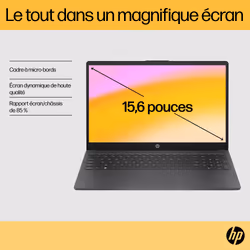 HP 15-fc0151nf AMD Ryzen 5 7520U PC portable 15.6" Full HD 16Go RAM 512Go SSD Wi-Fi 6 Win11 Argent - Vue supplémentaire 8