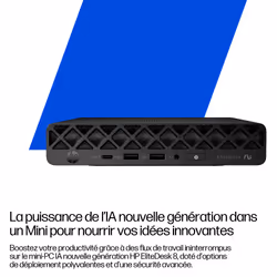 HP EliteDesk 8 Mini G1a Next Gen AI Wolf Pro Security Edition Copilot+ PC AMD Ryzen Al 7 350 32 Go DDR5-SDRAM 1 To SSD Windows 11 Pro Mini PC AI PC Noir - Vue supplémentaire 7