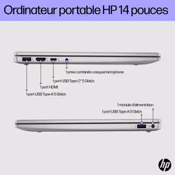 HP 14-ep0055nf Intel® Core™ i3 i3-N305 Ordinateur portable 35,6 cm (14") Full HD 8 Go DDR4-SDRAM 512 Go SSD Wi-Fi 6 (802.11ax) Windows 11 Home Argent - Vue supplémentaire 5