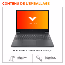 HP Victus Gaming 15-fb3025nf AMD Ryzen 5 8645HS PC portable 15.6" Full HD 16Go RAM 512Go SSD AMD Radeon RX 6550M Wi-Fi 6 Win11 AI PC Noir - Vue supplémentaire 6