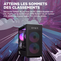 HP OMEN 35L Gaming GT16-0518nf AMD Ryzen™ 7 8700F 32 Go DDR5-SDRAM 1 To SSD NVIDIA GeForce RTX 5070 Windows 11 Home Tower PC AI PC Noir - Vue supplémentaire 5