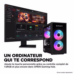 HP OMEN 35L Gaming GT16-0518nf AMD Ryzen™ 7 8700F 32 Go DDR5-SDRAM 1 To SSD NVIDIA GeForce RTX 5070 Windows 11 Home Tower PC AI PC Noir - Vue supplémentaire 6