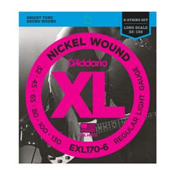 D'Addario EXL170-6 corde d'instrument de musique Basse 6 pièce(s) Acier Guitare