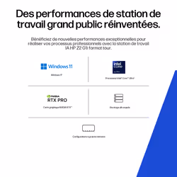 HP Z2 Tower G1i Intel Core Ultra 7 265K 32 Go DDR5-SDRAM 1 To SSD Windows 11 Pro Station de travail AI Workstation, AI PC Noir - Vue supplémentaire 8