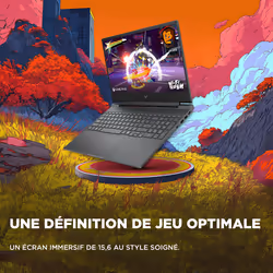 HP C81C4EA laptop AMD Ryzen 5 PC portable 15.6" Full HD 16Go RAM NVIDIA GeForce RTX 5050 Wi-Fi 6 DOS gratuit AI PC Noir - Vue supplémentaire 6
