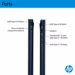 HP OmniBook X Flip Next Gen AI 14-fm0007nf Copilot+ PC Intel Core Ultra 7 258V Hybride (2-en-1) 14" PC portable Écran tactile 2K 32Go RAM 1To SSD Wi-Fi 7 Win11 Bleu - Vue supplémentaire 5