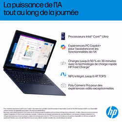 HP OmniBook X Flip Next Gen AI 14-fm0007nf Copilot+ PC Intel Core Ultra 7 258V Hybride (2-en-1) 14" PC portable Écran tactile 2K 32Go RAM 1To SSD Wi-Fi 7 Win11 Bleu - Vue supplémentaire 8