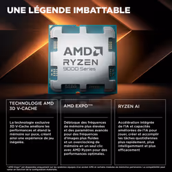 HP OMEN 35L Gaming Desktop GT16-1013nf PC AMD Ryzen™ 9 9900X3D 64 Go DDR5-SDRAM NVIDIA GeForce RTX 5070 Ti Windows 11 Home Tower Noir - Vue supplémentaire 4