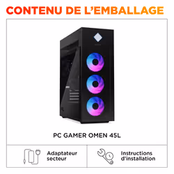 HP OMEN by 45L Gaming Desktop GT22-3065nf Intel Core Ultra 9 285K 128 Go DDR5-SDRAM NVIDIA GeForce RTX 5080 Windows 11 Home Tower PC AI PC Noir - Vue supplémentaire 2