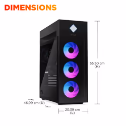 HP OMEN by 45L Gaming Desktop GT22-3065nf Intel Core Ultra 9 285K 128 Go DDR5-SDRAM NVIDIA GeForce RTX 5080 Windows 11 Home Tower PC AI PC Noir - Vue supplémentaire 3