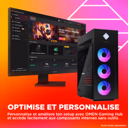 HP OMEN by 45L Gaming Desktop GT22-3065nf Intel Core Ultra 9 285K 128 Go DDR5-SDRAM NVIDIA GeForce RTX 5080 Windows 11 Home Tower PC AI PC Noir - Vue supplémentaire 5