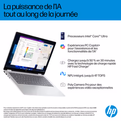 HP OmniBook X Flip 2-in-1 Laptop Next Gen AI 14-fm0009nf Intel Core Ultra 5 226V 14" PC portable Écran tactile 2K 16Go RAM Wi-Fi 6E - Vue supplémentaire 7
