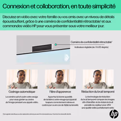 HP All-in-One 24-cr0090nf PC AMD Ryzen™ 5 7520U 60,5 cm (23.8") 1920 x 1080 pixels 16 Go LPDDR5-SDRAM 512 Go SSD Windows 11 Home Wi-Fi 6 (802.11ax) Blanc - Vue supplémentaire 7