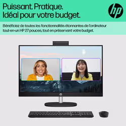 HP All-in-One 27-cr0075nf PC AMD Ryzen™ 5 7520U 68,6 cm (27") 1920 x 1080 pixels 16 Go LPDDR5-SDRAM 512 Go SSD Windows 11 Home Wi-Fi 6 (802.11ax) Blanc - Vue supplémentaire 4