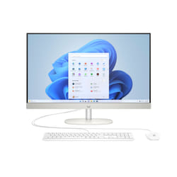 HP All-in-One 27-cr0076nf PC AMD Ryzen™ 7 7730U 68,6 cm (27") 1920 x 1080 pixels 32 Go DDR4-SDRAM 1 To SSD Windows 11 Home Wi-Fi 6 (802.11ax) Blanc