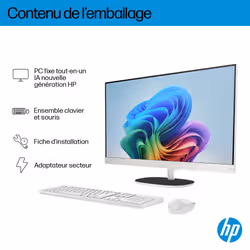 HP All-in-One Desktop Next Gen AI 27-ct2005nf PC Copilot+ PC AMD Ryzen AI 5 68,6 cm (27") 1920 x 1080 pixels 16 Go DDR5-SDRAM Windows 11 Home Wi-Fi 6 (802.11ax) Blanc - Vue supplémentaire 4