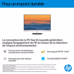 HP All-in-One Desktop Next Gen AI 27-ct2005nf PC Copilot+ PC AMD Ryzen AI 5 68,6 cm (27") 1920 x 1080 pixels 16 Go DDR5-SDRAM Windows 11 Home Wi-Fi 6 (802.11ax) Blanc - Vue supplémentaire 8