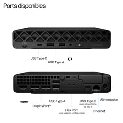 HP EliteDesk 8 Mini G1i Desktop AI PC Intel Core Ultra 7 265T 24 Go DDR5-SDRAM Windows 11 Pro Mini PC