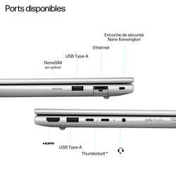 HP EliteBook 6 G1i 16 inch Notebook AI PC Wolf Pro Security Edition Intel Core Ultra 5 225U 40,6 cm (16") WUXGA 24 Go DDR5-SDRAM Wi-Fi 7 (802.11be) Windows 11 Pro Argent