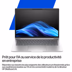 HP EliteBook 6 G1i 16 inch Notebook AI PC Wolf Pro Security Edition Intel Core Ultra 5 225U 40,6 cm (16") WUXGA 24 Go DDR5-SDRAM Wi-Fi 7 (802.11be) Windows 11 Pro Argent - Vue supplémentaire 2