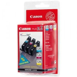 Canon Multipack de cartouches d'encre couleur CLI-526 C/M/Y