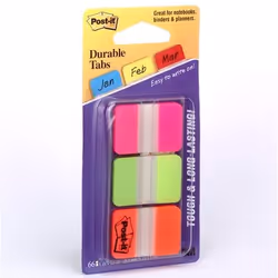 3M 686-PGO intercalaire de classement Onglet avec index vierge Vert, Orange, Rose - Vue supplémentaire 5