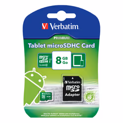 Verbatim 8GB Tablet microSDHC Class 10 8 Go Classe 10
