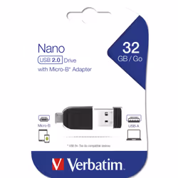 Verbatim Clé NANO USB 32 Go avec adaptateur Micro USB - Vue supplémentaire 7